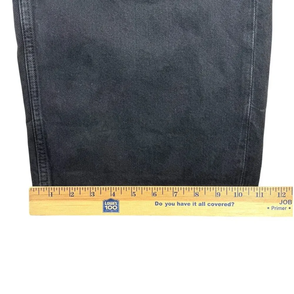 We The Free Palmer Cuffed Jeans 29 Chalkboard Black Wide Leg Relaxed Slouchy